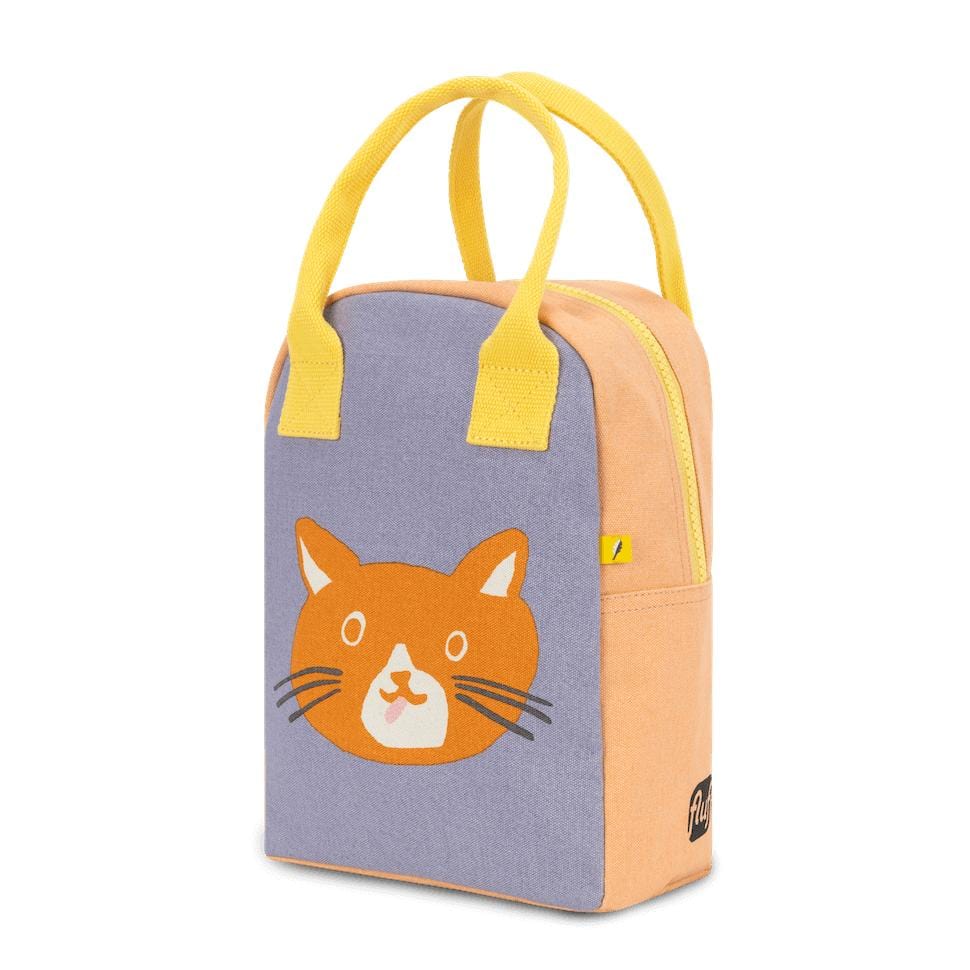 Fluf Zipper Lunch Bag - Cat