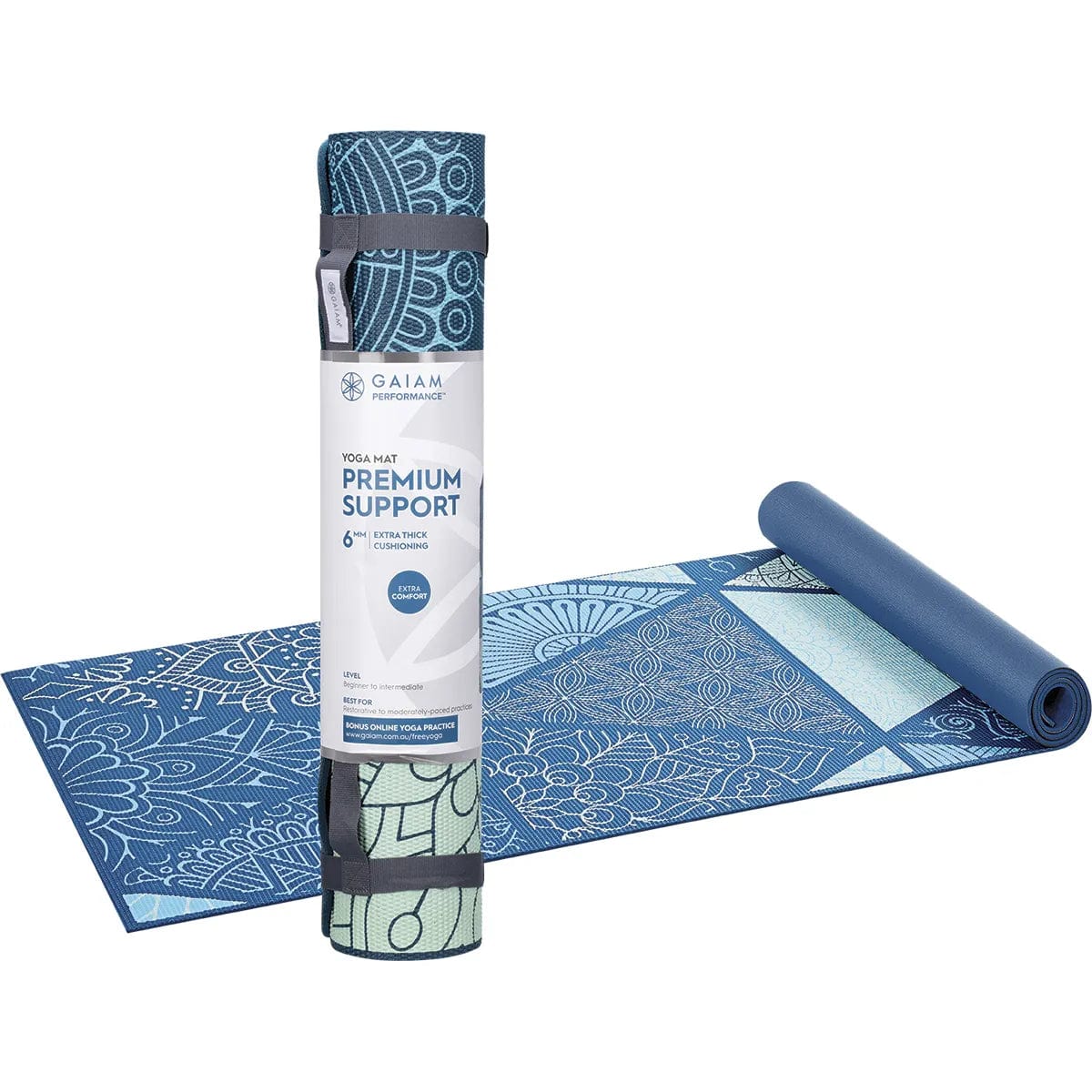 Buy GAIAM Premium Support Yoga Mat 6mm - Sea Glass Print – Biome