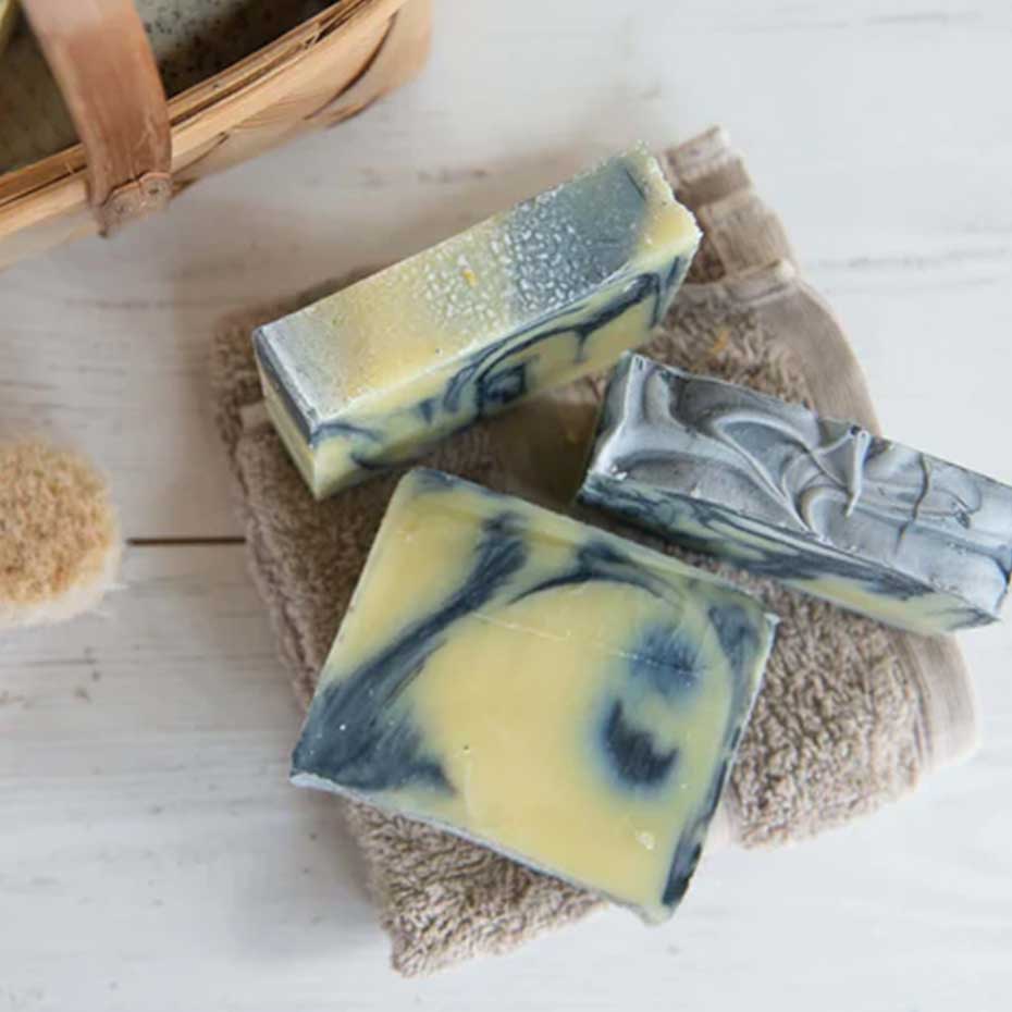 Gather and Harvest Handmade Natural Soap Australian Balm Mint Bush and Charcoal