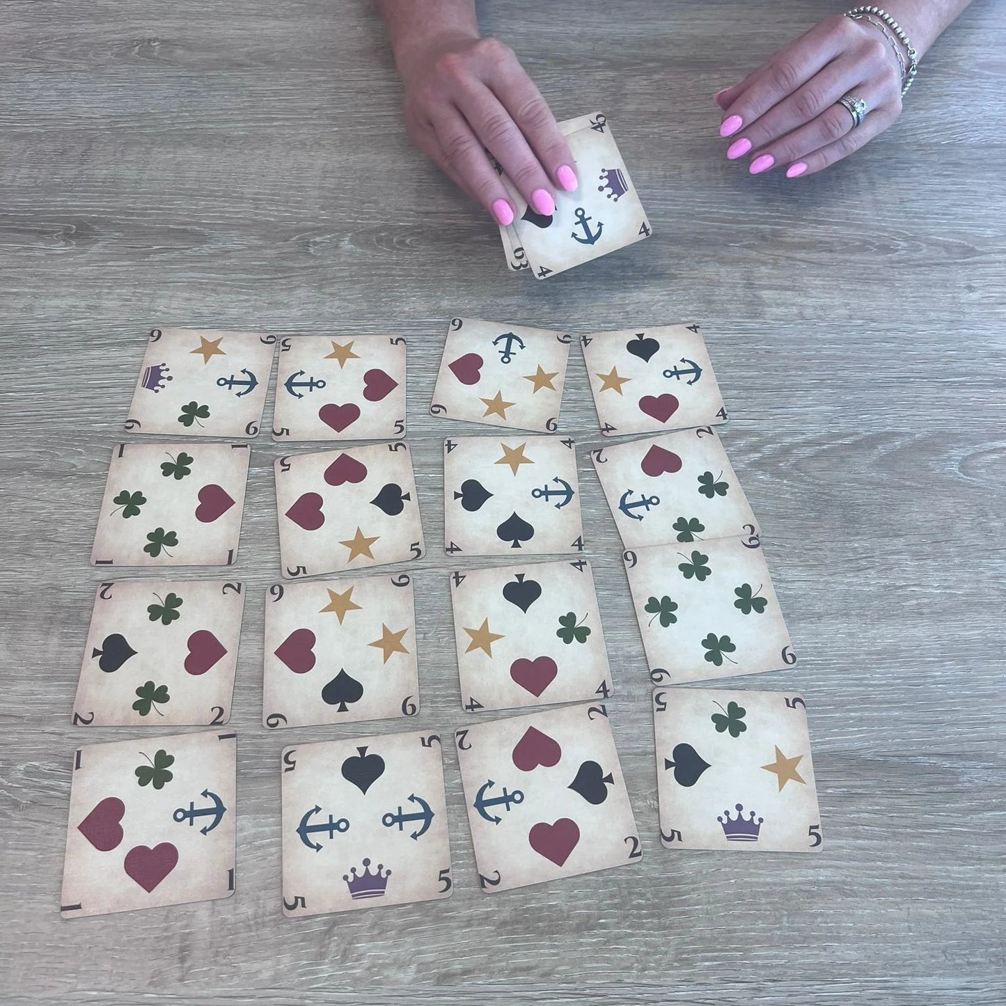 Grid Match Single Player Card Game