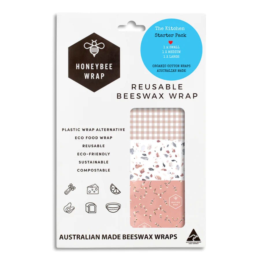 Honeybee beeswax food wraps - set of 3