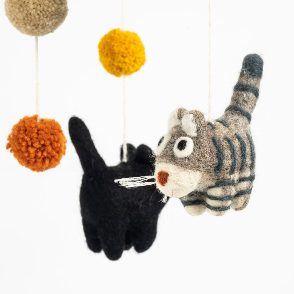 Felt Hanging Mobile - Cats