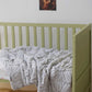 Lazybones Organic Cotton Cot Quilt - Rosette Grey Marle