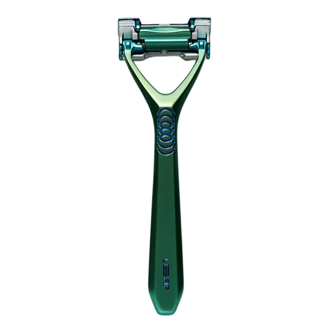 Leaf Shave 2-Blade Reusable Pivoting Safety Razor (10pk Blades)