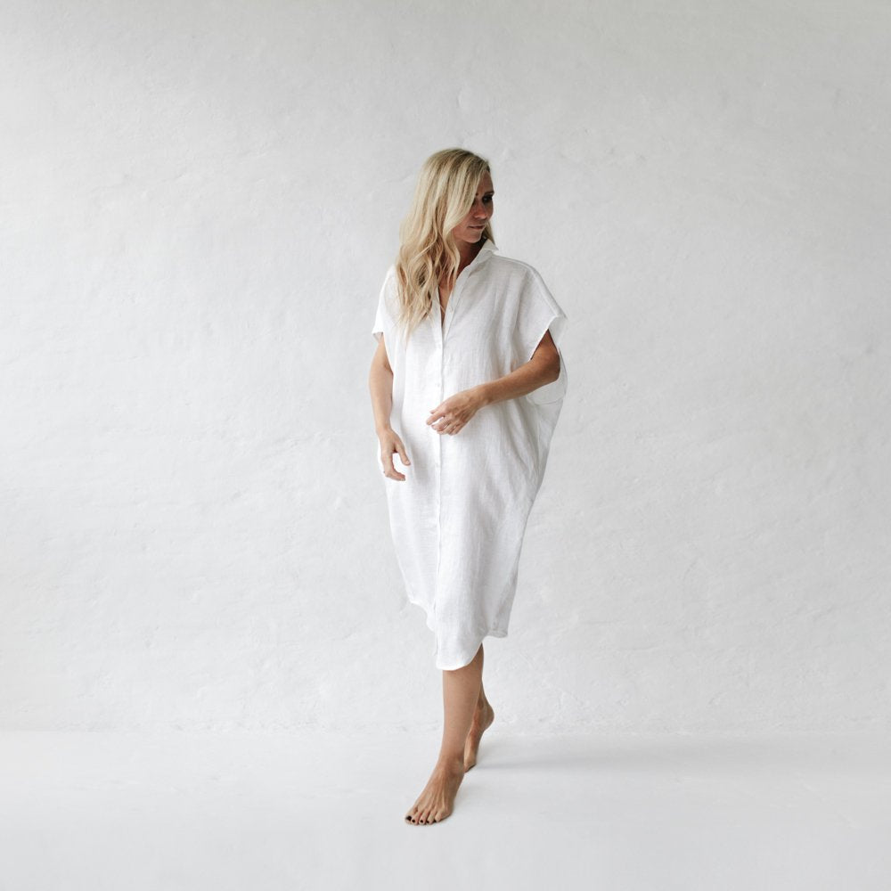Seaside Tones Rei Linen Dress