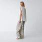 Seaside Tones Linen Pant - Brown Stripe