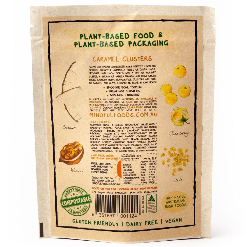 Mindful Foods Clusters - Caramel Wattleseed 200g