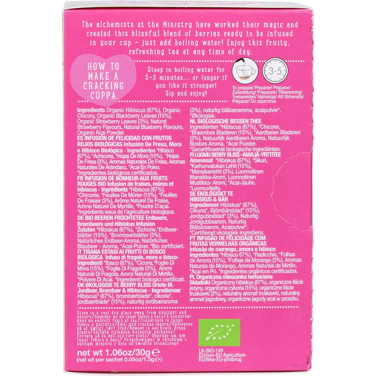 Ministry Of Tea Organic Berry Bliss Infusion - Tea Bags 20pk