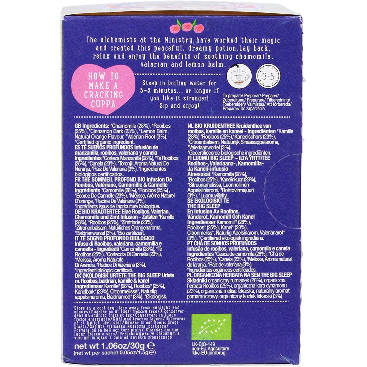 Ministry Of Tea Organic The Big Sleep - Tea Bags 20pk