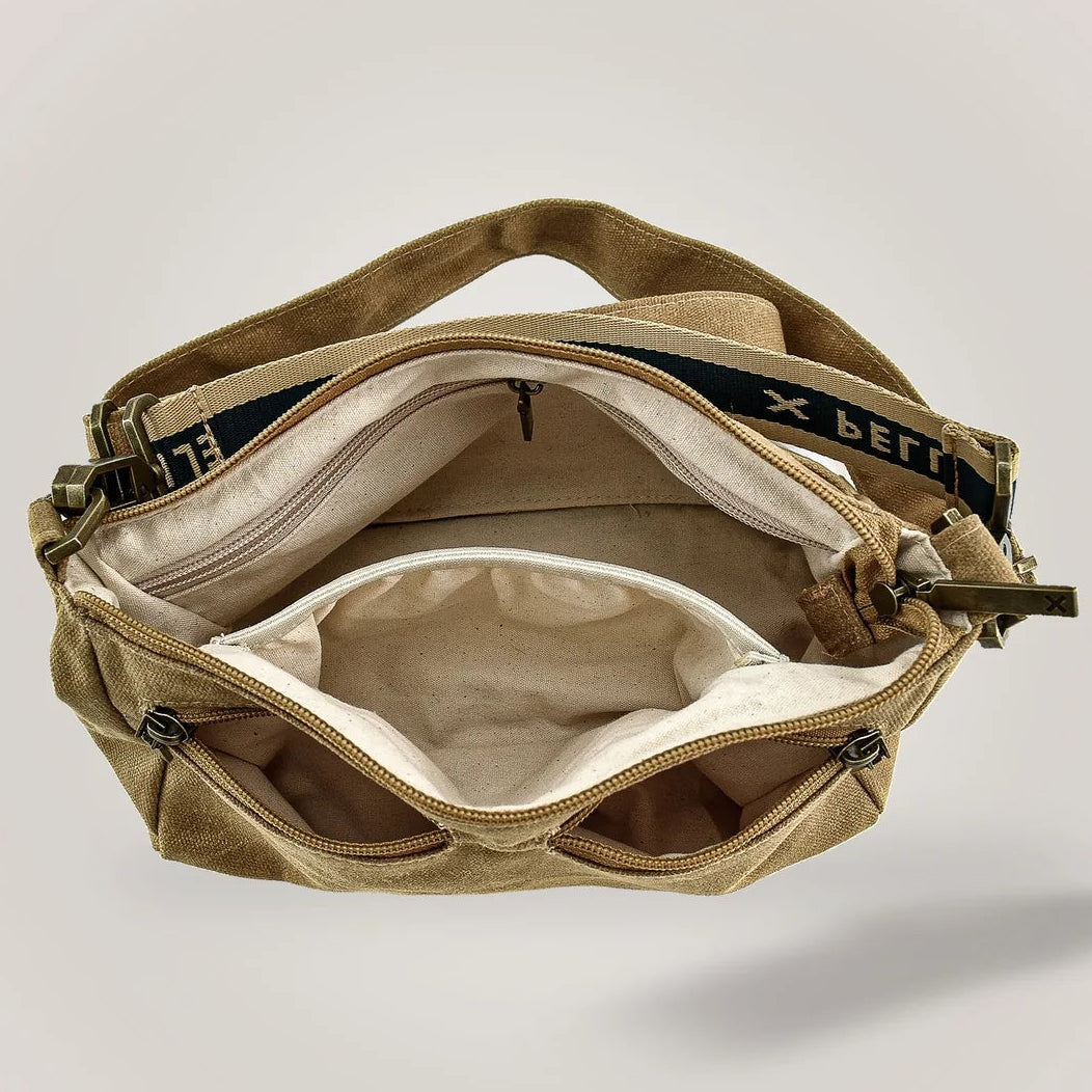 Pelli Wanderer Waxed Canvas Crossbody Bag