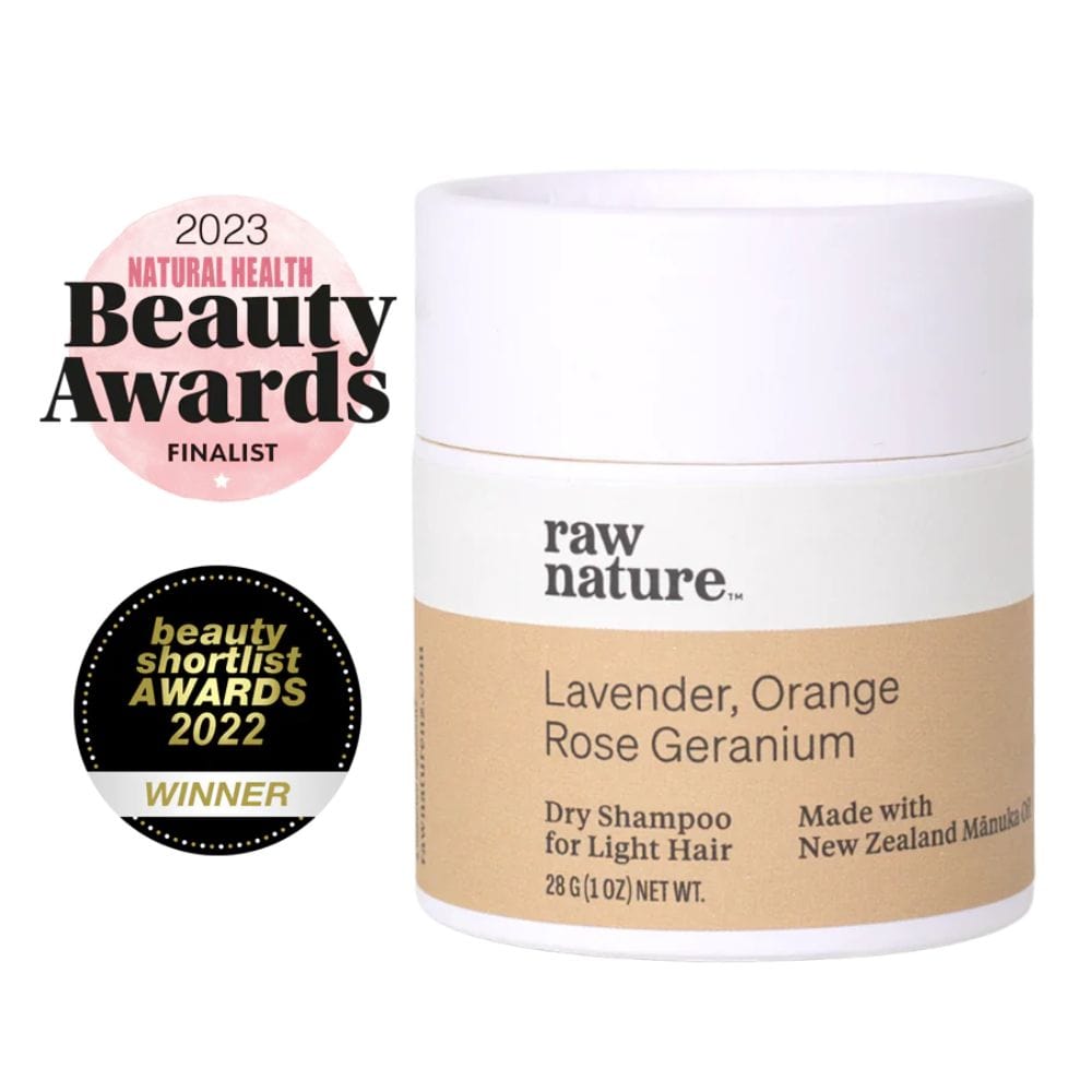 Raw Nature Dry Shampoo Mini 28g - Lavender, Orange & Rose (Light Hair)