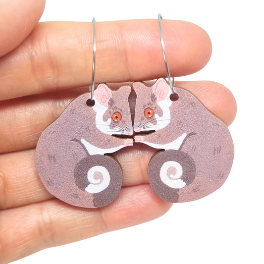 Pixie Nut & Co. Ringtail Possum Hoop Earrings