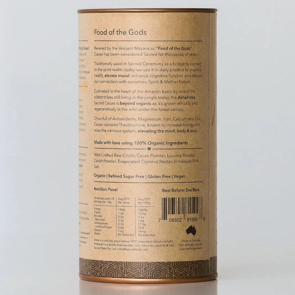 Sacred Earth - Original Cacao Powder 250g | 25 serves