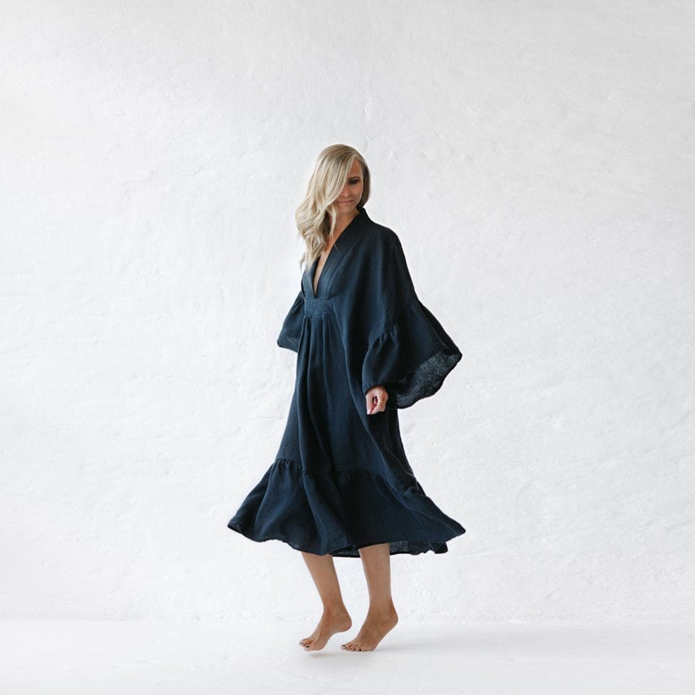 Seaside Tones Linen Sea Dress