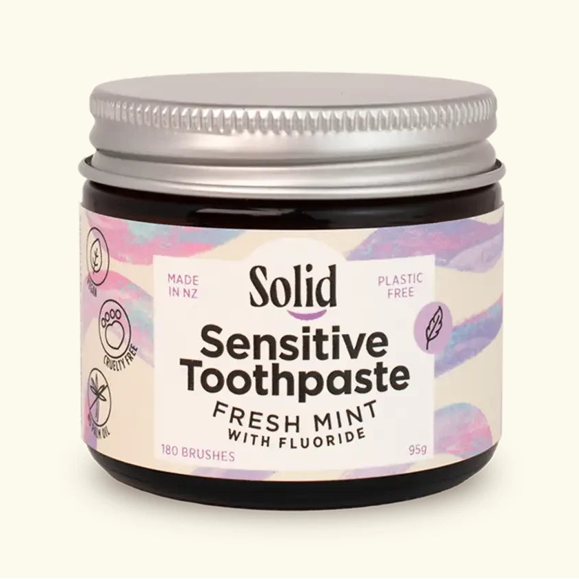 Solid Sensitive Toothpaste with Fluoride 95g - Fresh Mint