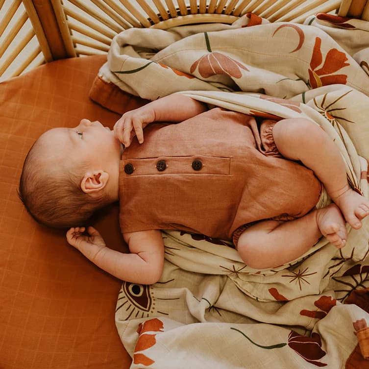 Snug as a Bub & Co. Organic Bassinet Sheet - Terracotta