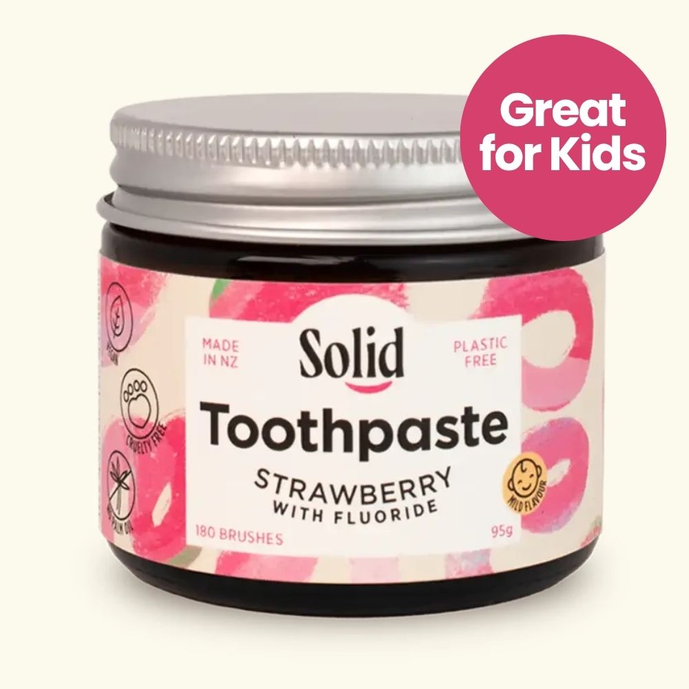Solid Toothpaste with Fluoride 95g - Strawberry