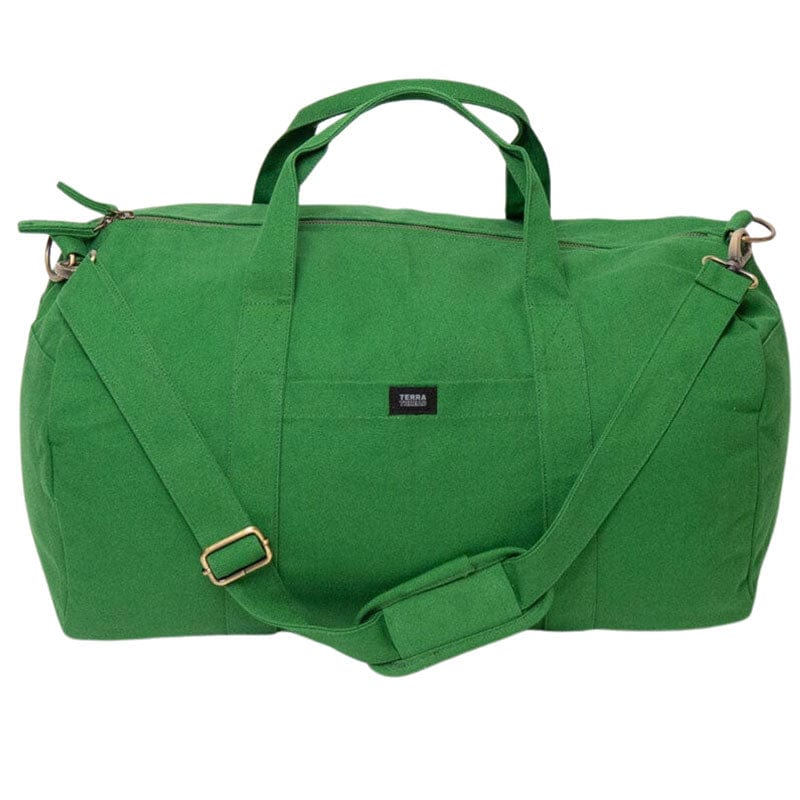 Terra Thread Organic Cotton Bumi Duffle Bag Moss Green