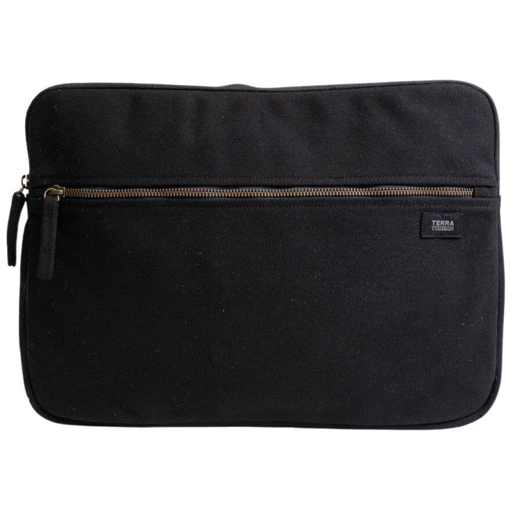 Terra Thread Organic Cotton Laptop Sleeve 15 Inch Black