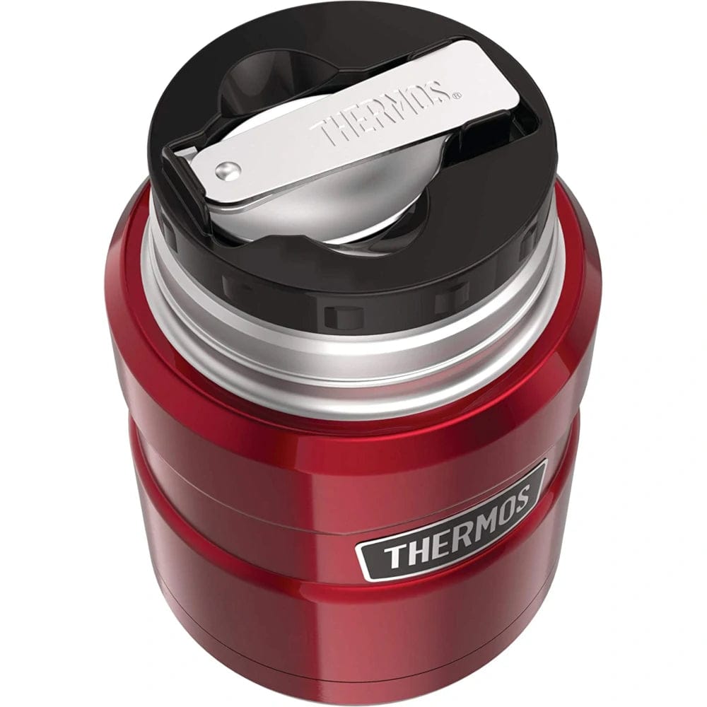 Thermos King Stainless Steel Insulated Food Jar With Folding spoon 470ml