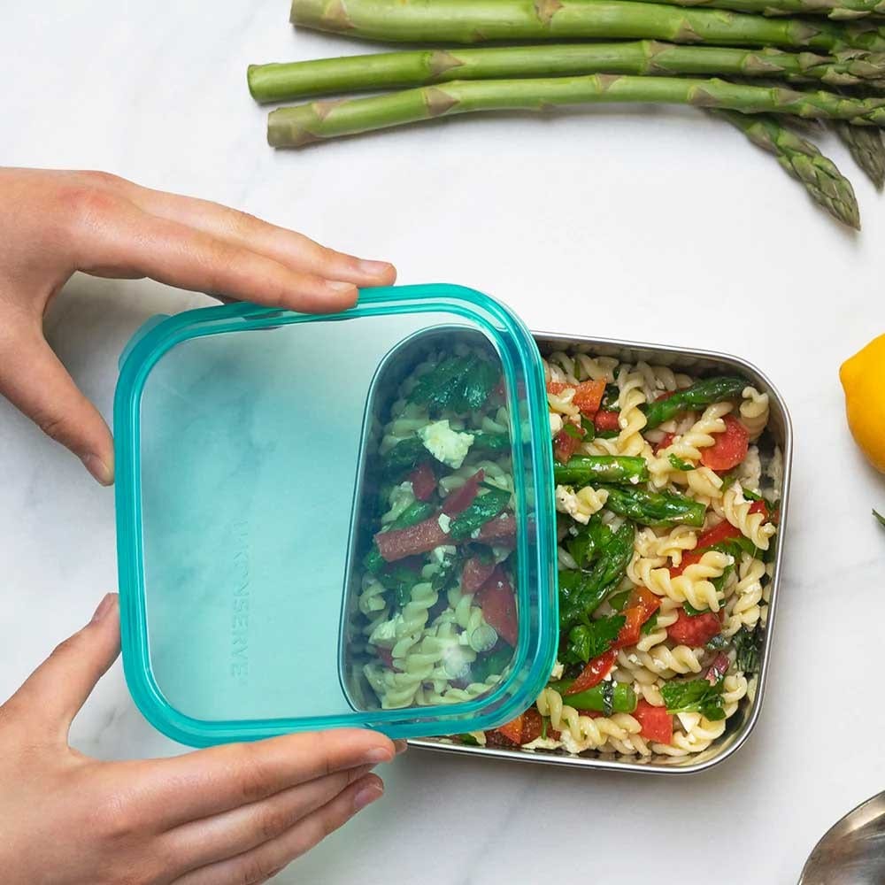 U Konserve Square To-Go Container LARGE 1.5L / 50oz - Clear Silicone Lid