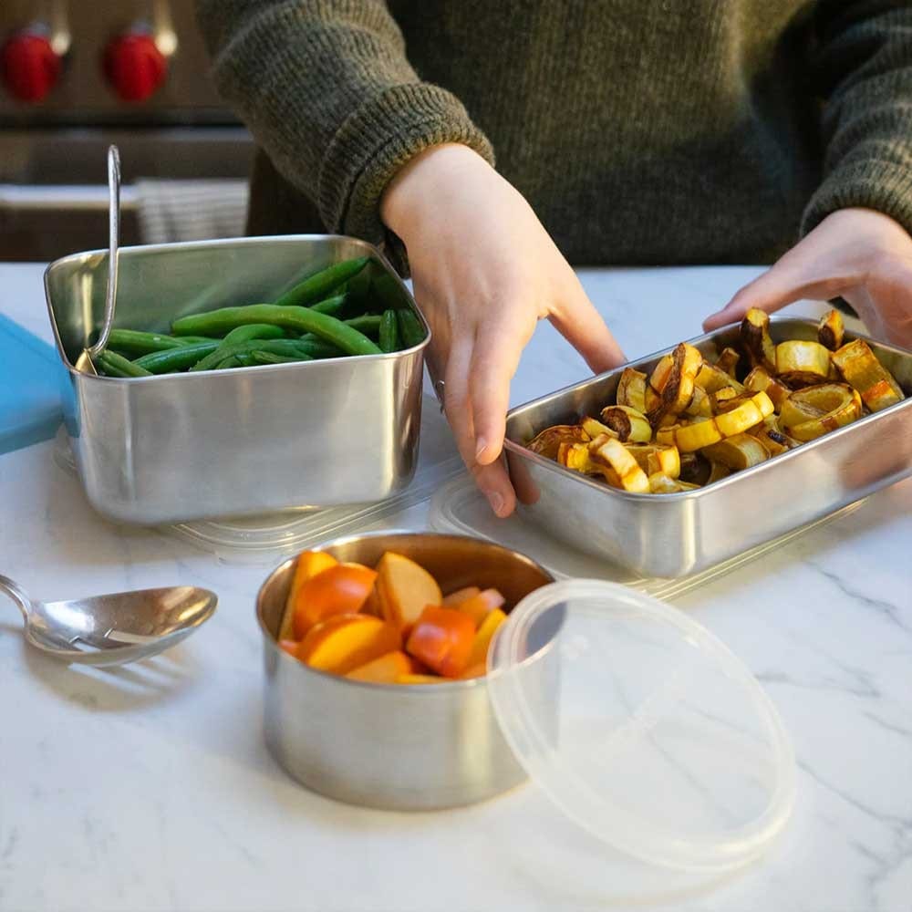 U Konserve Square To-Go Container LARGE 1.5L / 50oz - Clear Silicone Lid