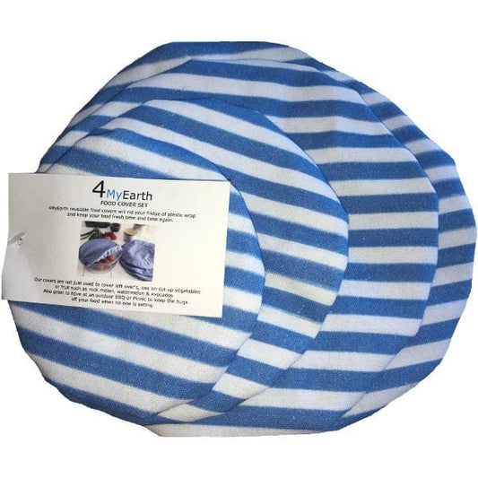 4MyEarth Food Cover Set - Denim Stripe