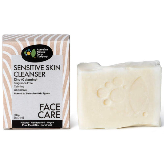 Australian Natural Soap Company Face Cleanser Bar - Sensitive Skin (Calamine)