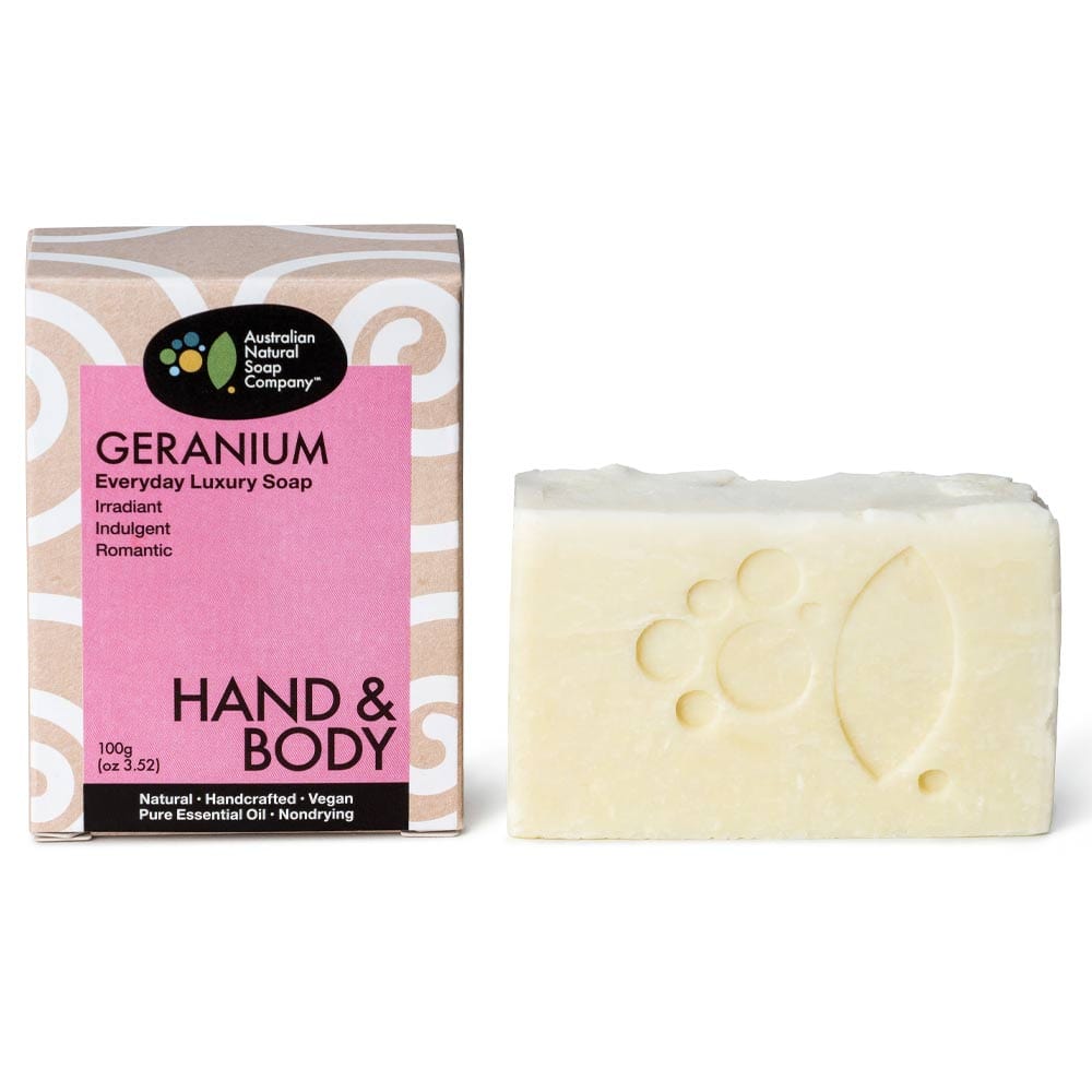 Buy Australian Natural Soap Company Hand & Body Soap Bar Geranium