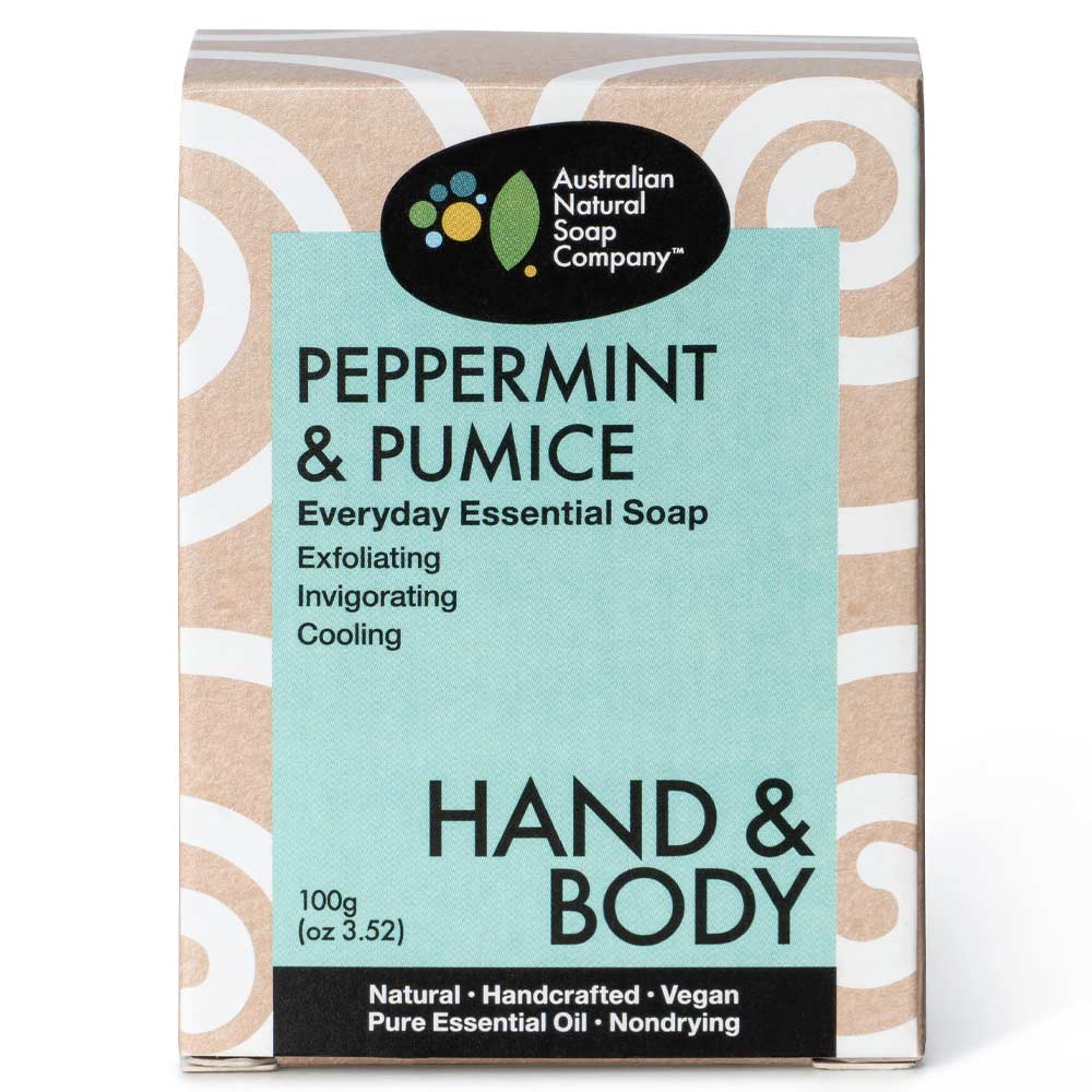 Australian Natural Soap Company Hand & Body Soap Bar - Peppermint & Pumice