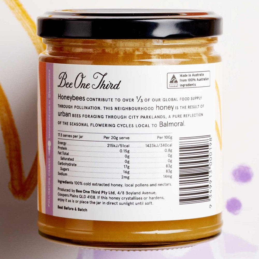 Bee One Third Raw Neighbourhood Honey 350g