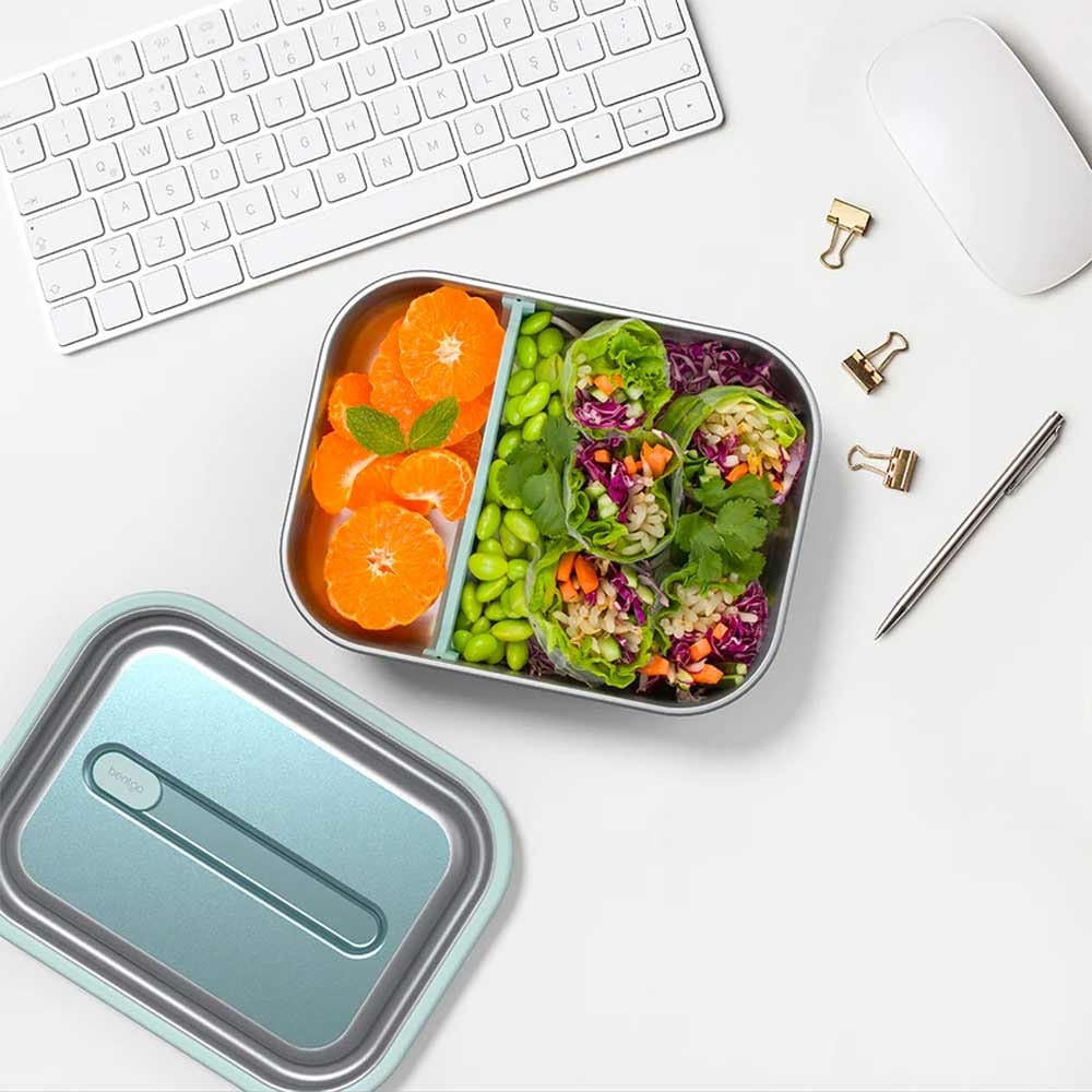 Buy Bentgo Microwavable Stainless Steel Leak-proof Lunch Box 1200ml Aqua –  Biome New Zealand Online