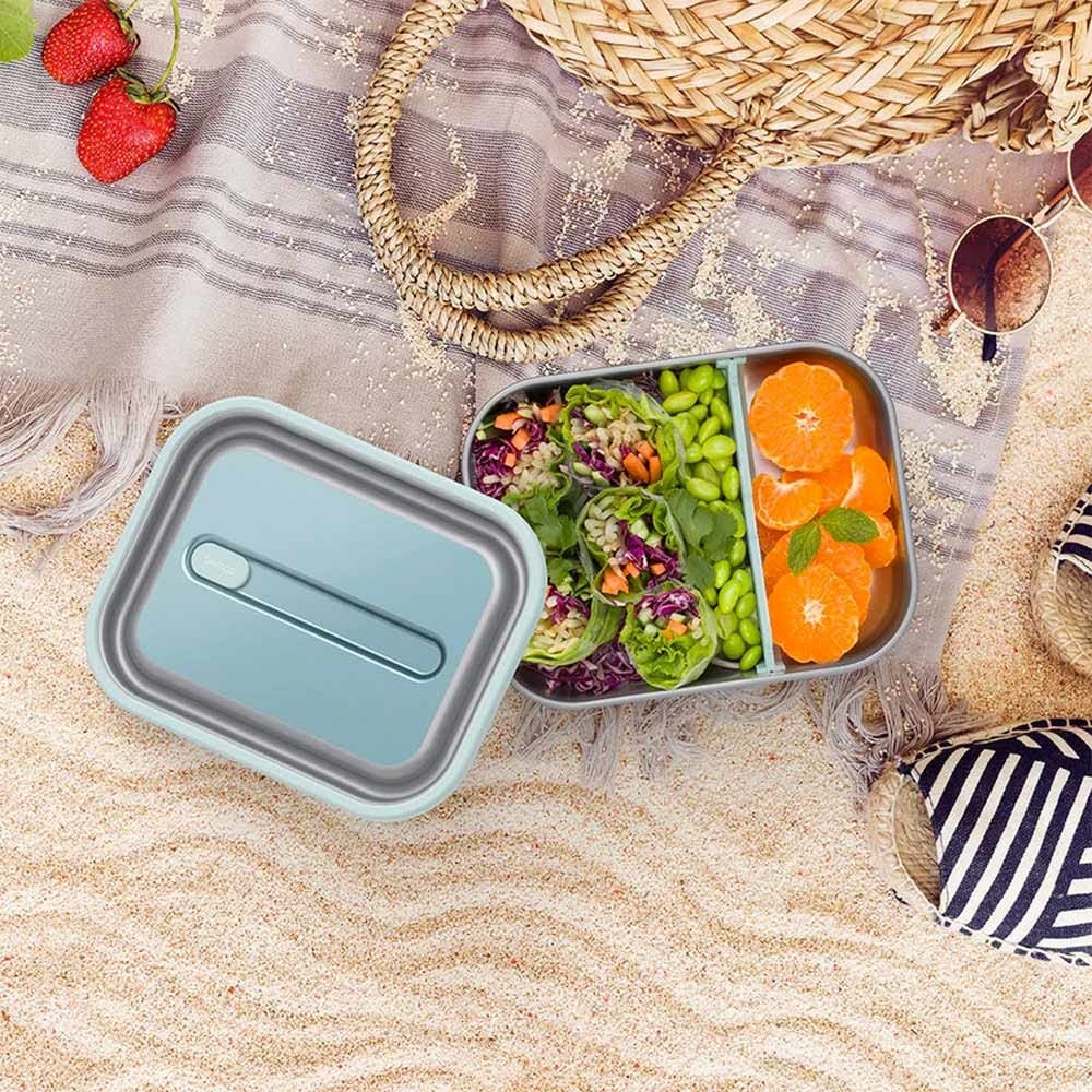 Buy Bentgo Microwavable Stainless Steel Leak-proof Lunch Box 1200ml Aqua –  Biome New Zealand Online