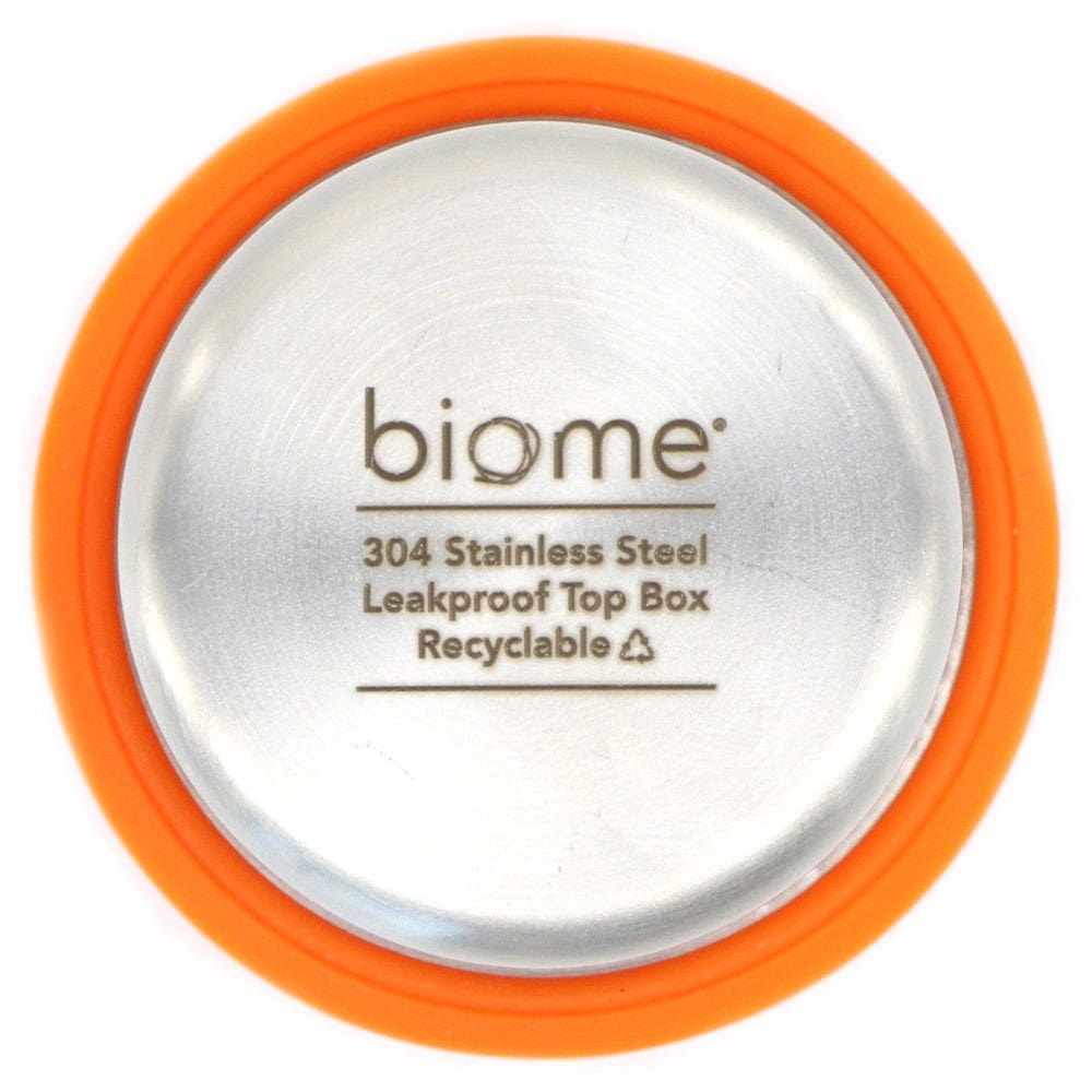 Biome Stainless Steel Nesting Containers Orange Lids - Set of 5