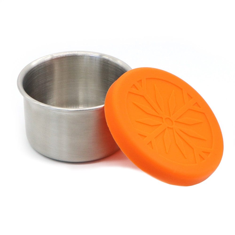 Biome Stainless Steel Nesting Containers Orange Lids - Set of 5
