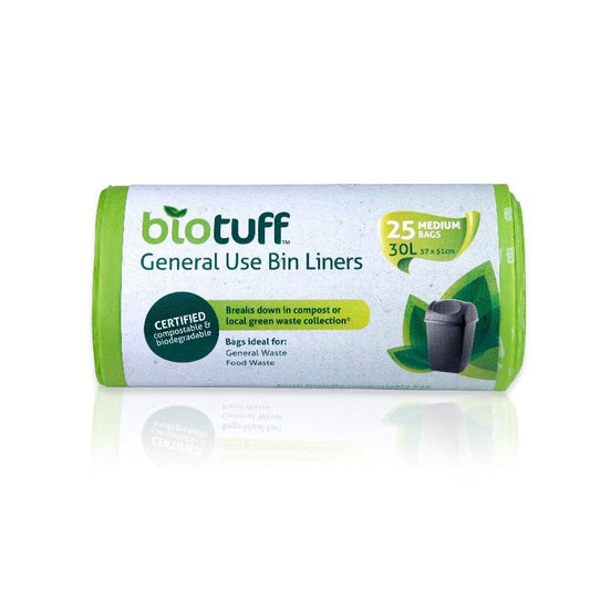 Biotuff Compostable 30L Liner - 25 bags