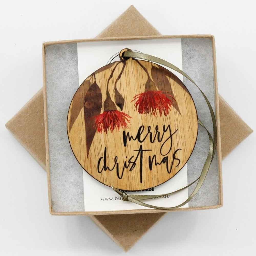 Buttonworks Decoration - Merry Christmas Flowering Gum