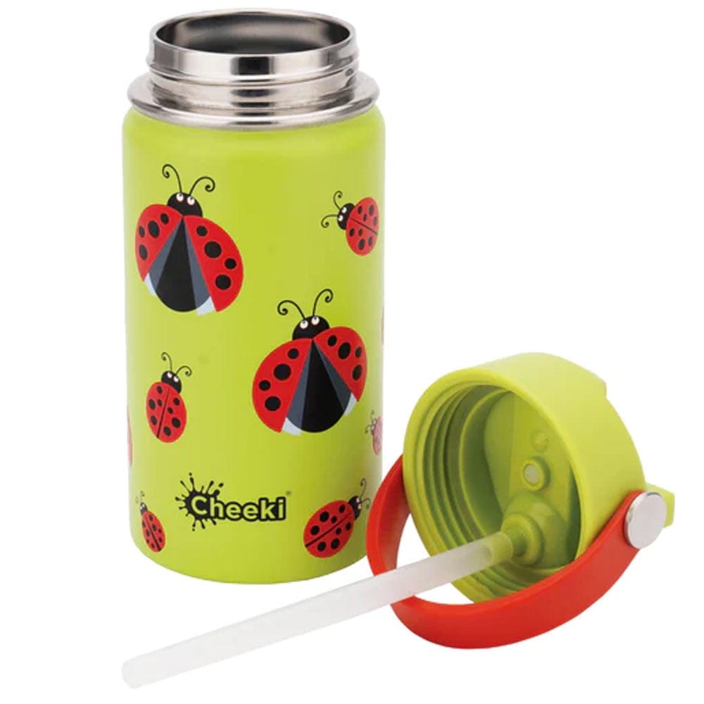 Cheeki Insulated Little Adventurer Kids Bottle 400ml - Lady Bug