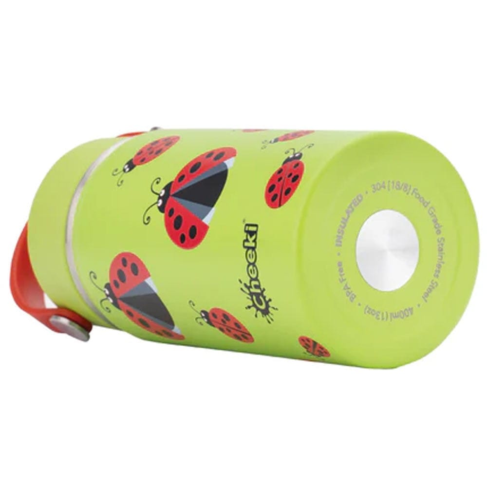 Cheeki Insulated Little Adventurer Kids Bottle 400ml - Lady Bug