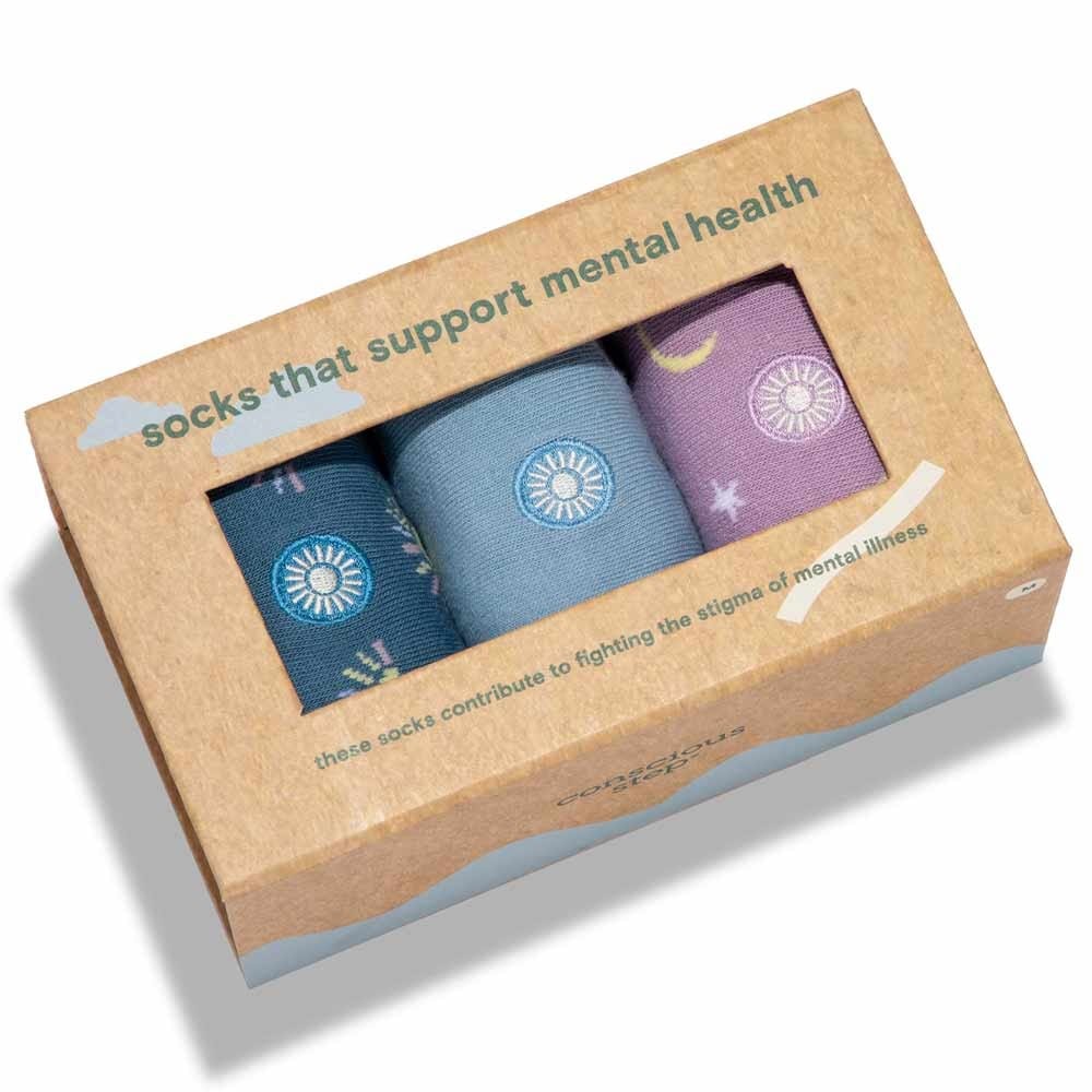 Buy Conscious Step Collection 3pk Socks That Support Mental Health Biome New Zealand Online