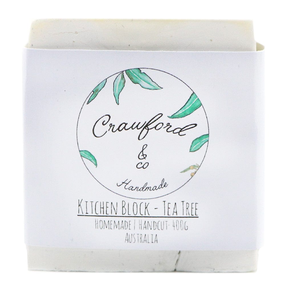 Crawford & Co Kitchen Soap Block 400g - Tea Tree