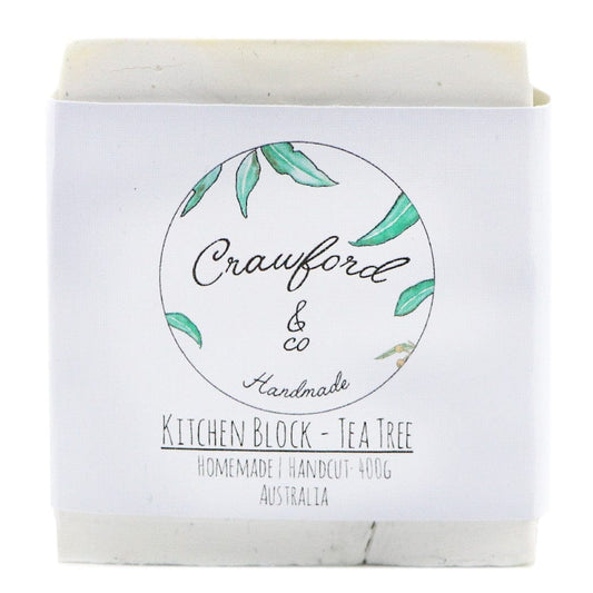 Crawford & Co Kitchen Soap Block 400g - Tea Tree