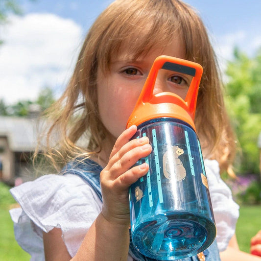 EcoVessel SPLASH Tritan Plastic Kids Water Bottle with Straw Leak