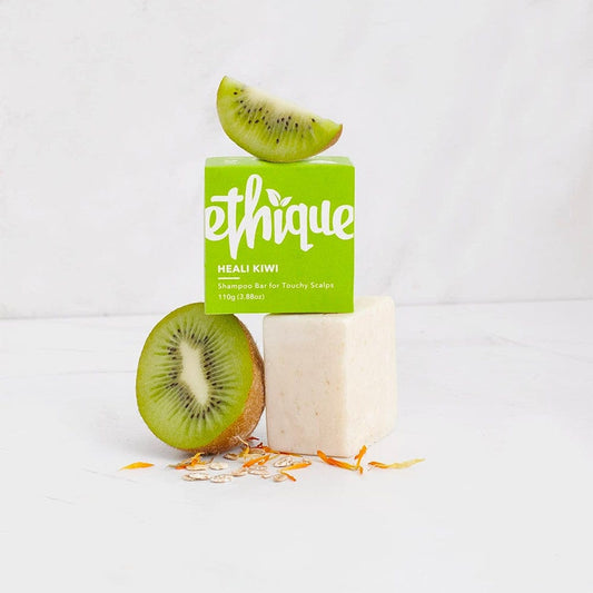 ETHIQUE Solid Shampoo Bar for Touchy Scalps 110g - Heali Kiwi