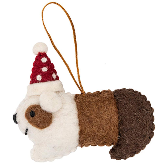 Fairtrade Felt Christmas Decoration - Guinea Pig
