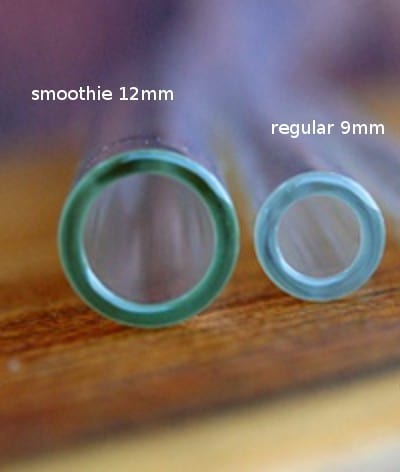 Glass Straw Australian Made 12mm Bent Smoothie - Clear