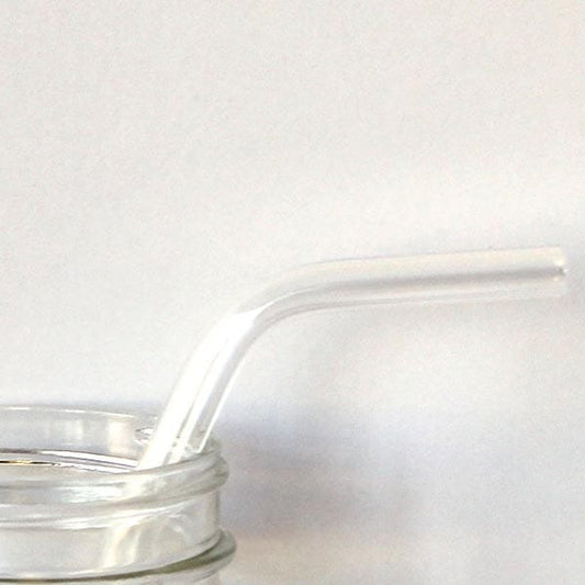 Glass Straw Australian Made 9mm Bent - Clear