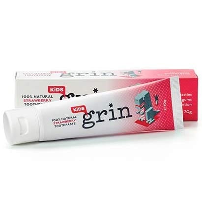 Buy Grin Natural Kids Toothpaste 70g - Strawberry – Biome New Zealand ...