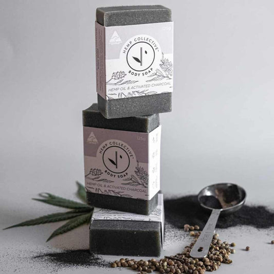 Hemp Collective Body Soap Bar 125g - Hemp Oil & Activated Charcoal