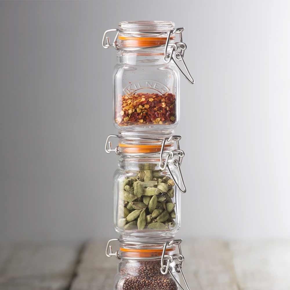 Kilner Square Clip Top Jar Set of 12 - 70ml